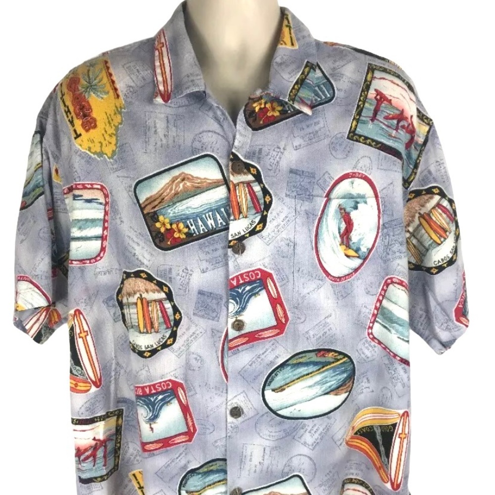 Toes On The Nose Mens Hawaiian Shirt SZ Large
